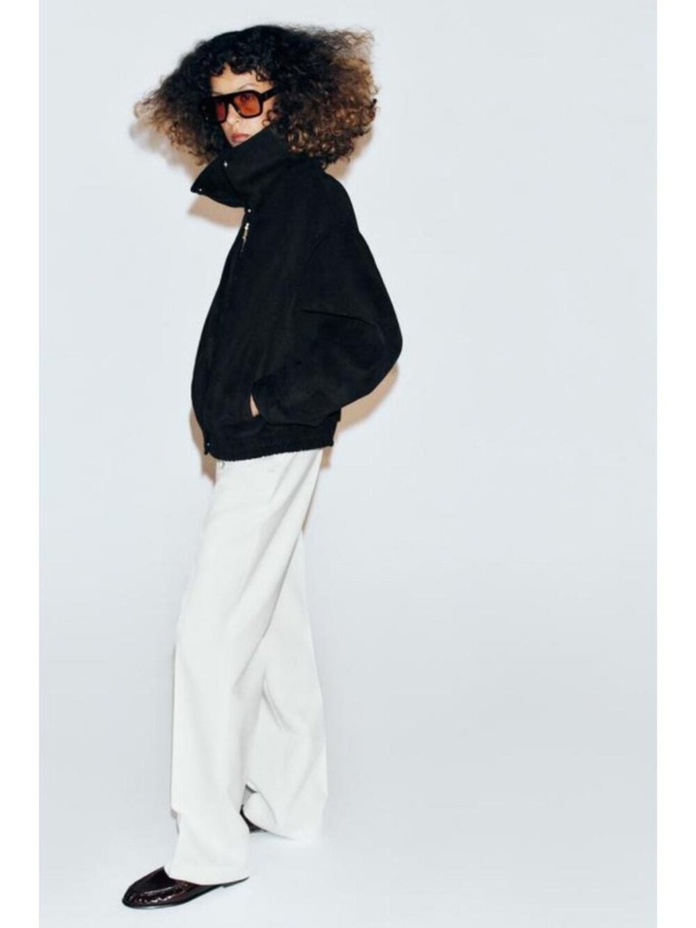ZARA SUEDE-EFFECT BOMBER JACKET 6318/230/800